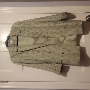 Pastel Green Plaid Blazer